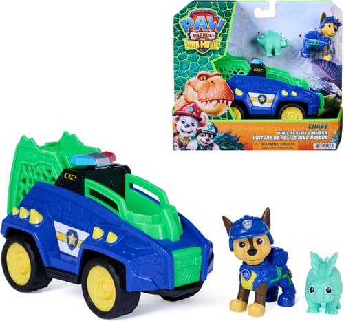 Paw Patrol The Dino Movie Chase Dino Rescue Cruiser Toy Car Vehicle