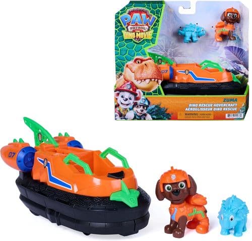 Paw Patrol The Dino Movie Zuma Dino Rescue Hovercraft Toy Vehicle