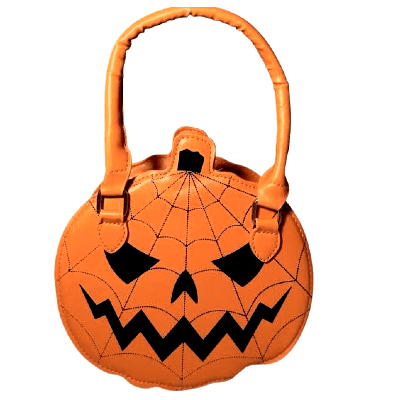 Pumpkin Crossbody Bag PU Leather Halloween Jack-O-Lantern Handbag