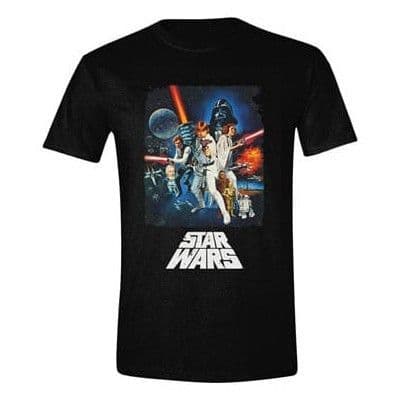Star Wars A New Hope T-Shirt Retro Poster-Large