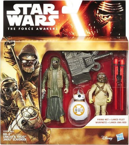 Star Wars The Force Awakens 3.75-Inch Desert Mission BB-8 and Unkar's Thug Figure 3 - Pack