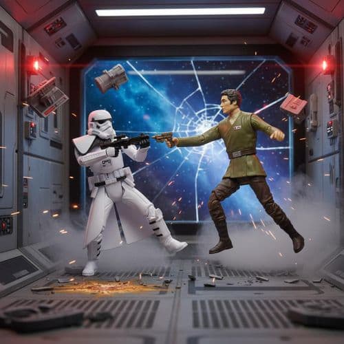 Star Wars The Force Awakens Snowtrooper Officer & Poe Dameron Deluxe Pack(FREE 3.75-Inch Desert Mis