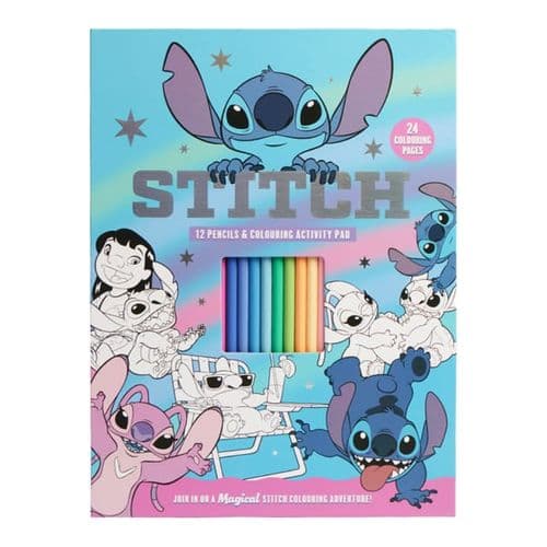 Stitch 12 Pencils & Colouring Activity Pad
