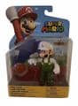 Super Mario 4- Inch Figure Fire Luigi with Fireball