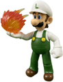 Super Mario 4- Inch Figure Fire Luigi with Fireball