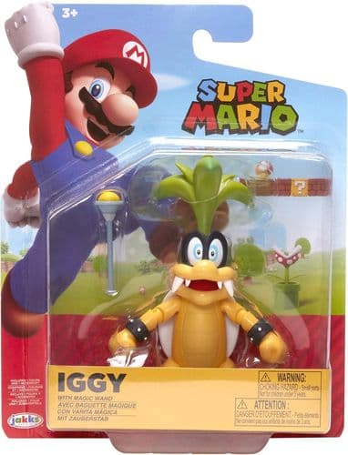 Super Mario 4" Inch Figure Iggy with Wand