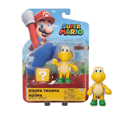 Super Mario 4-Inch Figure Koopa Troopa with Block