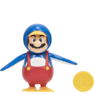 Super Mario 4 Inch Figure - Penguin Mario with Coin