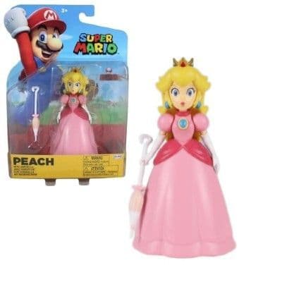 Super Mario 4- inch Princess Peach Figure with Umbrella