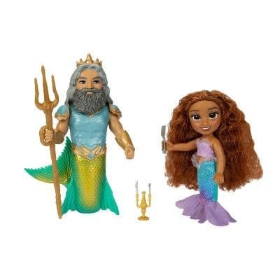The Little Mermaid Disney Ariel Doll and King Triton Petite Gift Set