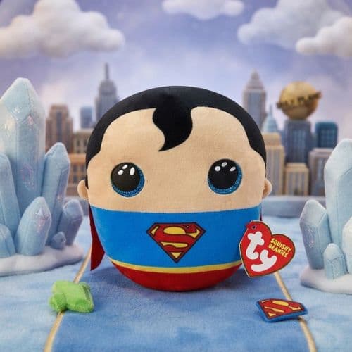 TY Superman Squishy Beanie - 14" Soft Plush Toy