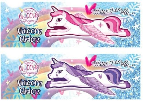 Unicorn Flying Plane Gliders Party Bag Fillers (Pack of 4)