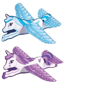 Unicorn Flying Plane Gliders Party Bag Fillers (Pack of 4)