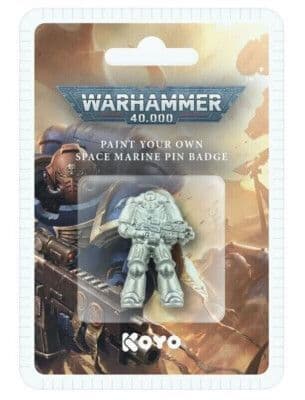 Warhammer 40.000 Paint Your Own Space Marine  Pin Badge