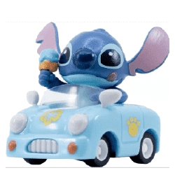 YuMe Stitch Blue Sports Car 2.2" Mini Figure Collectable in Hero Window Box