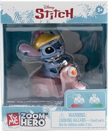YuMe Stitch Pink Motorcycle 2.2" Mini Figure Collectable in Hero Window Box