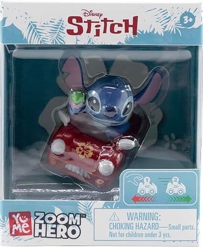 YuMe Stitch Red Sports Car 2.2" Mini Figure Collectable in Hero Window Box