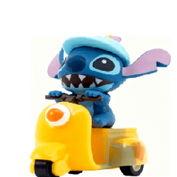 YuMe Stitch Yellow Motorcycle 2.2