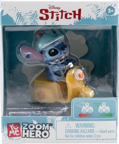 YuMe Stitch Yellow Motorcycle 2.2" Mini Figure Collectable in Hero Window Box