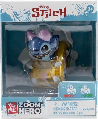 YuMe Stitch Yellow Sports Car 2.2" Mini Figure Collectable in Hero Window Box