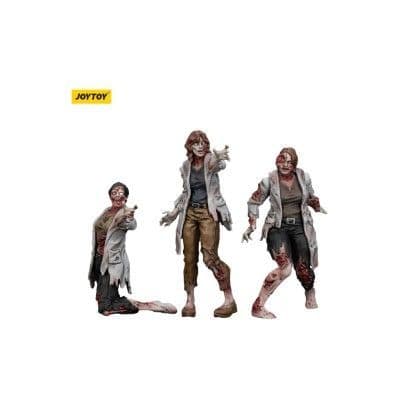 Zombie Dark Source Action Figures 3-Pack Scientists (Female) 8 cm