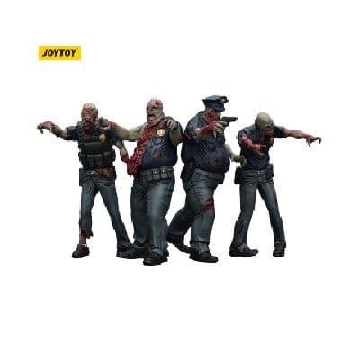 Zombie Dark Source Action Figures 4-Pack Police (Male) 8 cm