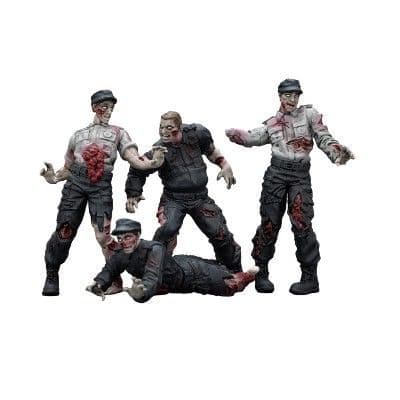 Zombie Dark Source Action Figures 4-Pack Security Guards 8 cm