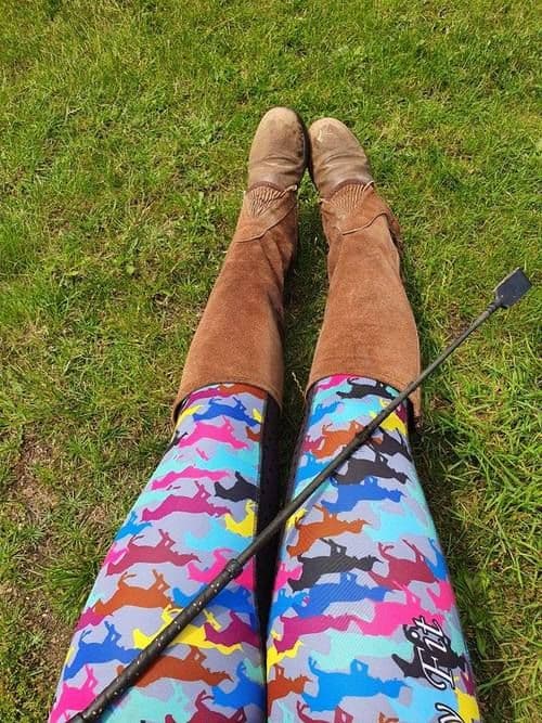 Funky Fit Ladies Riding Tights Galloping Horses