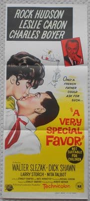 A Very Special Favor, Original Australian Daybill, Rock Hudson, Leslie Caron, 65