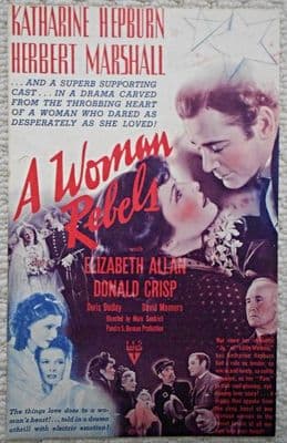 A Woman Rebels, Flyer/Herald, Katharine Hepburn, '39