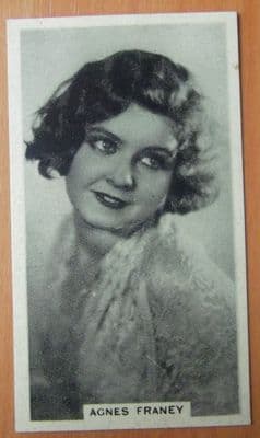 Agnes Franey, Cigarette Card, Godfrey Phillips, Cinema Stars, 1930 card #15