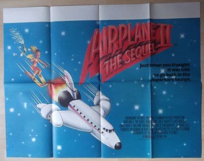 Airplane 2, Original UK Quad Poster, Lloyd Bridges, Robert Hayes, '82