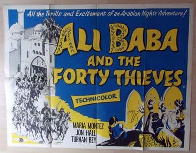 Ali Baba and the Forty Thieves Film Poster - UK Quad