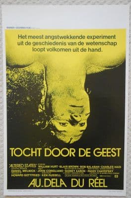 Altered States, Original Belgian Movie Poster, Ken Russell, William Hurt, '80