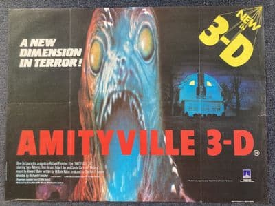 Amityville 3D - UK Quad Film Poster | Tess Harper | Tony Roberts