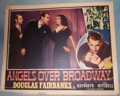 Angels Over Broadway,Vintage Lobby Card,Rita Hayworth,Douglas Fairbanks Jr,'40