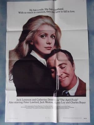 April Fools, Movie Poster, Jack Lemmon, Catherine Deneuve, '69