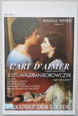 Art of Love, L'Art D'Aimer, Orig Belgian Movie Poster, Walerian Borowczwk, '83