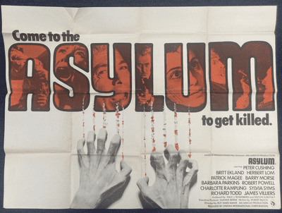 Asylum - UK Quad Poster | Peter Cushing
