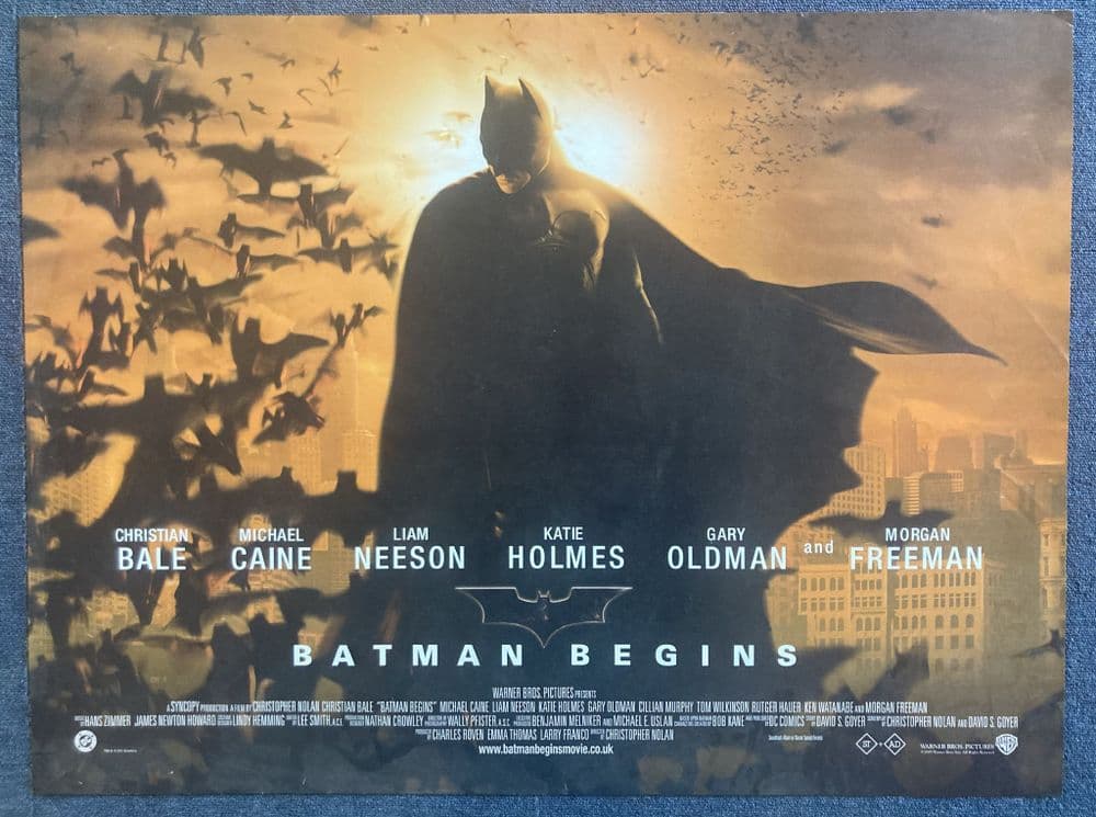 Batman Begins - UK Quad Film Poster Christian Bale 1
