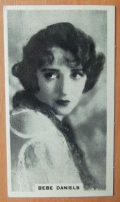 Bebe Daniels, Cigarette Card, Godfrey Phillips, Cinema Stars, 1930 card #28