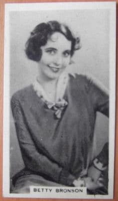 Betty Bronson, Cigarette Card, Godfrey Phillips, Cinema Stars, 1930 card #10