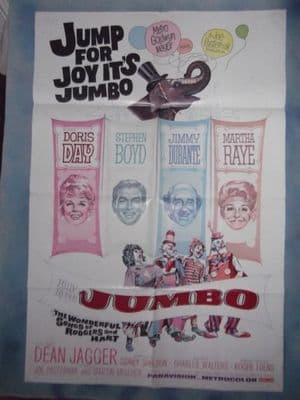 Billy Rose's Jumbo, Movie Poster, Doris Day, Jimmy Durante, '62