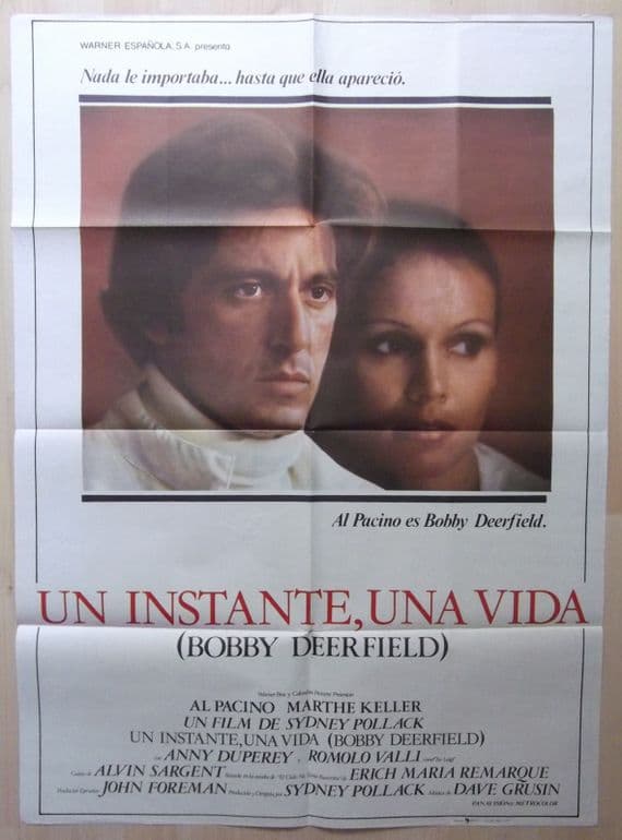 Bobby Deerfield, Spanish Movie Poster, Al Pacino, Marthe Keller, '77