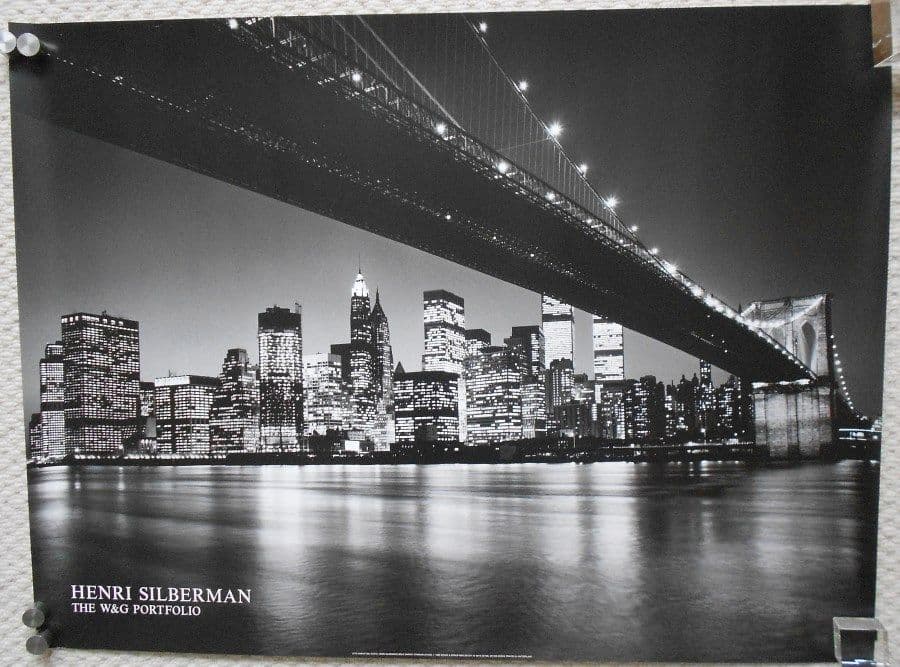 White Brooklyn Bridge/アンリ シルバーマン/ポスター White Brooklyn Bridge/アンリ シルバーマン/ポスター Amazon.co