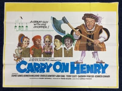 Carry on Henry- UK Quad Poster | Sid James | Kenneth Williams