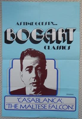 Casablanca, Maltese Falcon, Bogart, English Double Crown Poster, c73