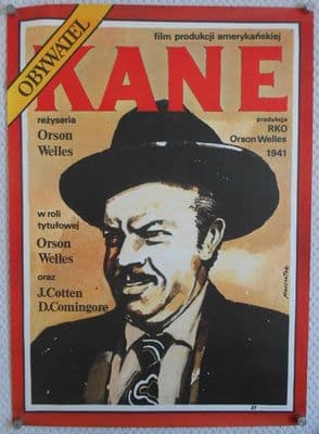 Citizen Kane, Polish Poster, Time Magazine art of Orson Welles by Marszatek! '87