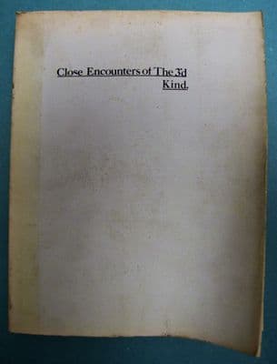 Close Encounters of the Third Kind | Original Script