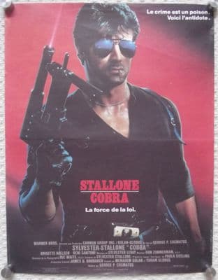 Cobra, French Affiche Original Poster, Sylvester Stallone, '86
